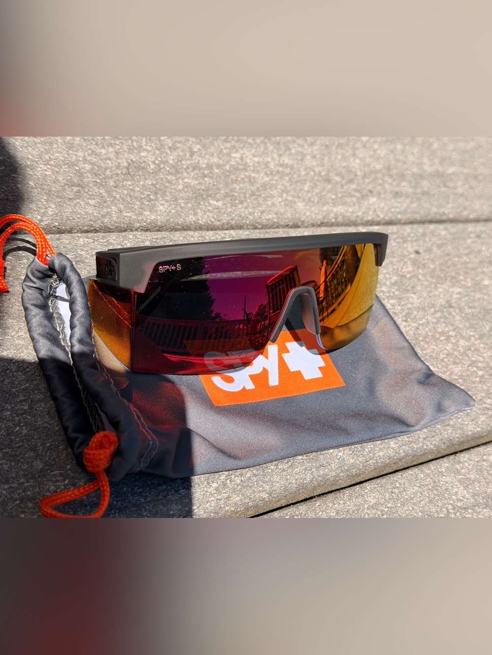 SPY Optic SuperFlynn Sport Sunglasses - Red Mirror Happy Lens